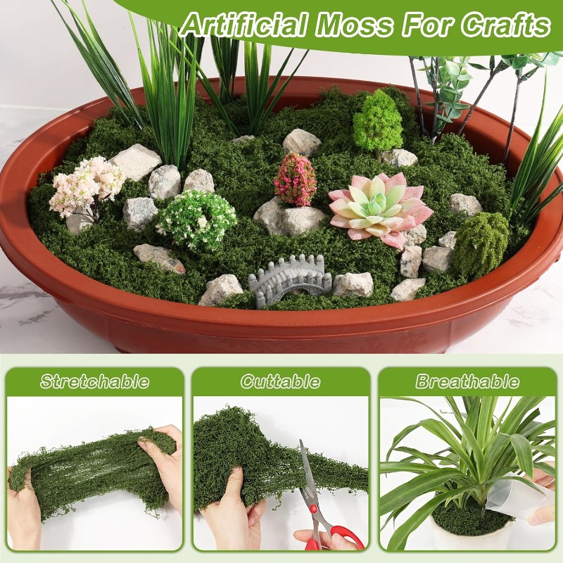 Artificial Green Moss Plants D - огляд і ціна Sphagnum Moss Dry